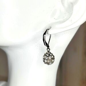 Swarovski Crystal Elements Fireball Earrings with Sterling Silver Overla…